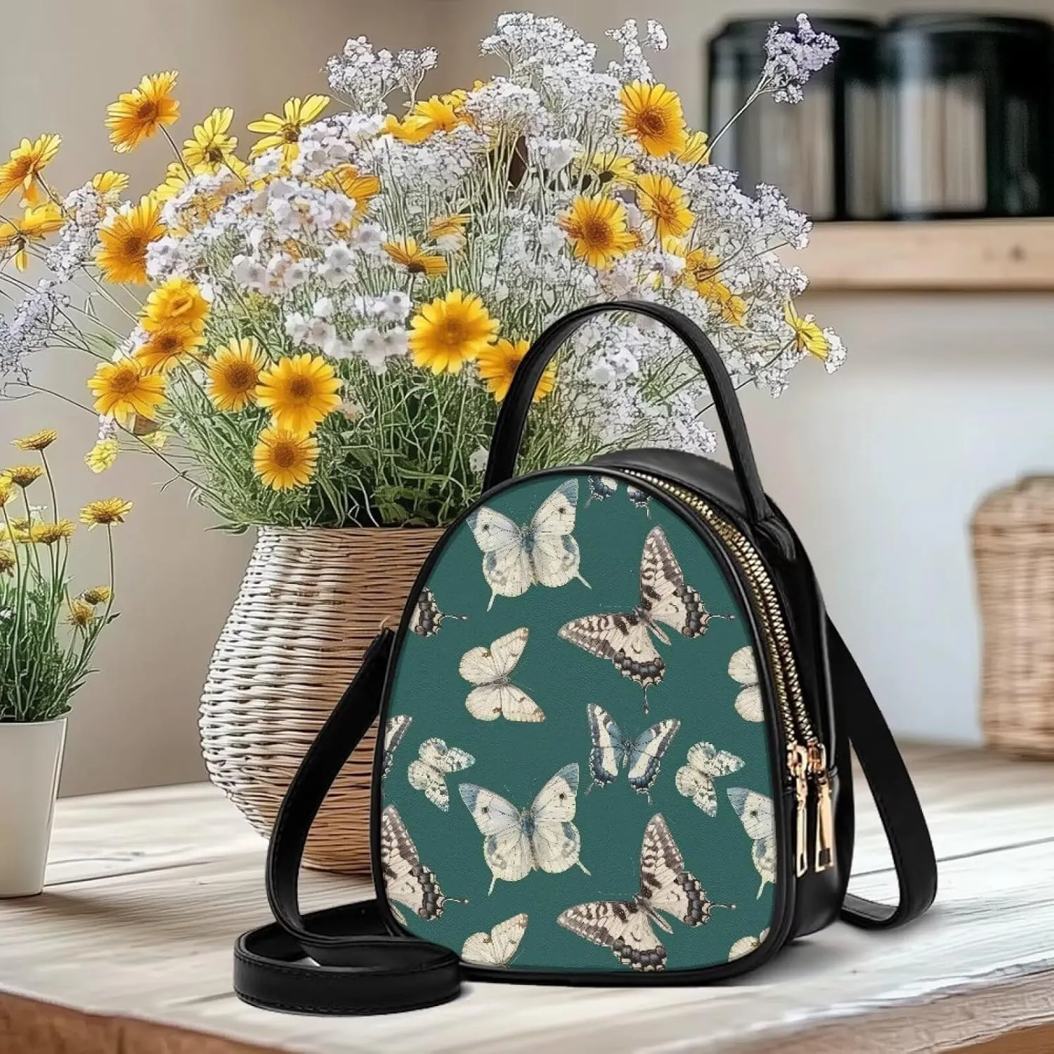 Small Crossbody Phone Bag for Women PU Leather Cross Body Purses, Small Messenger Handbag Wallet for Travel Casual