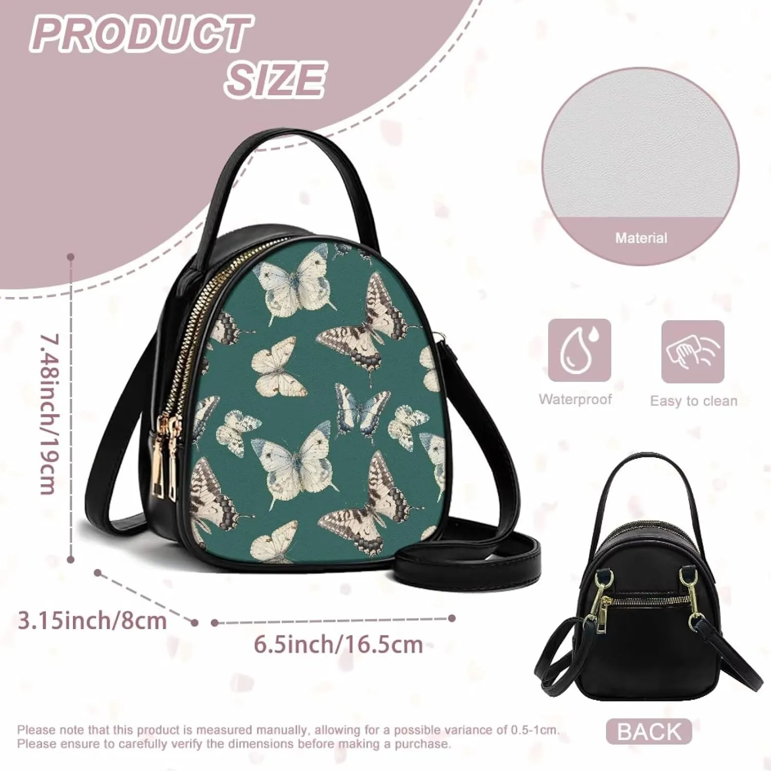 Small Crossbody Phone Bag for Women PU Leather Cross Body Purses, Small Messenger Handbag Wallet for Travel Casual