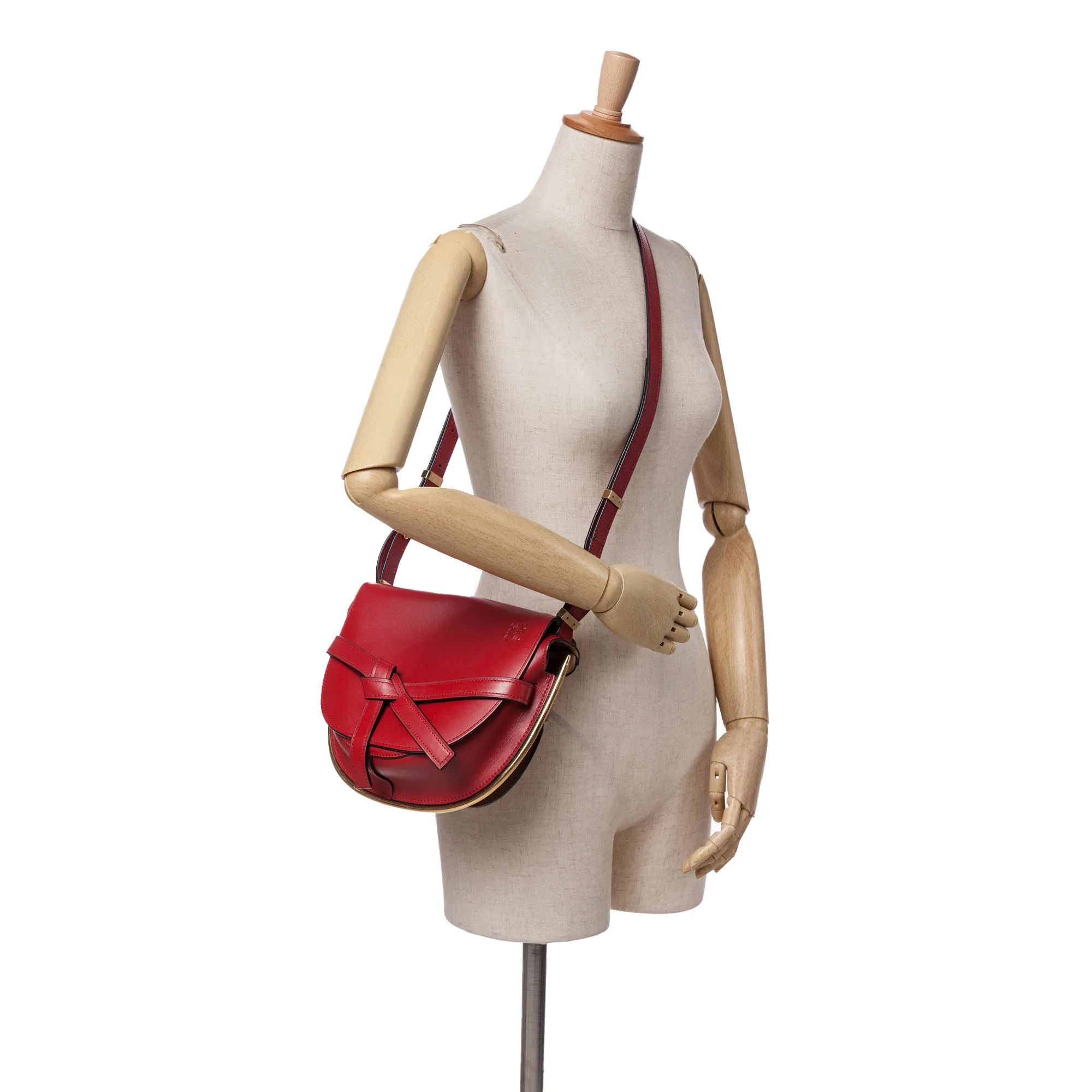 Small Leather Metal Gate Crossbody