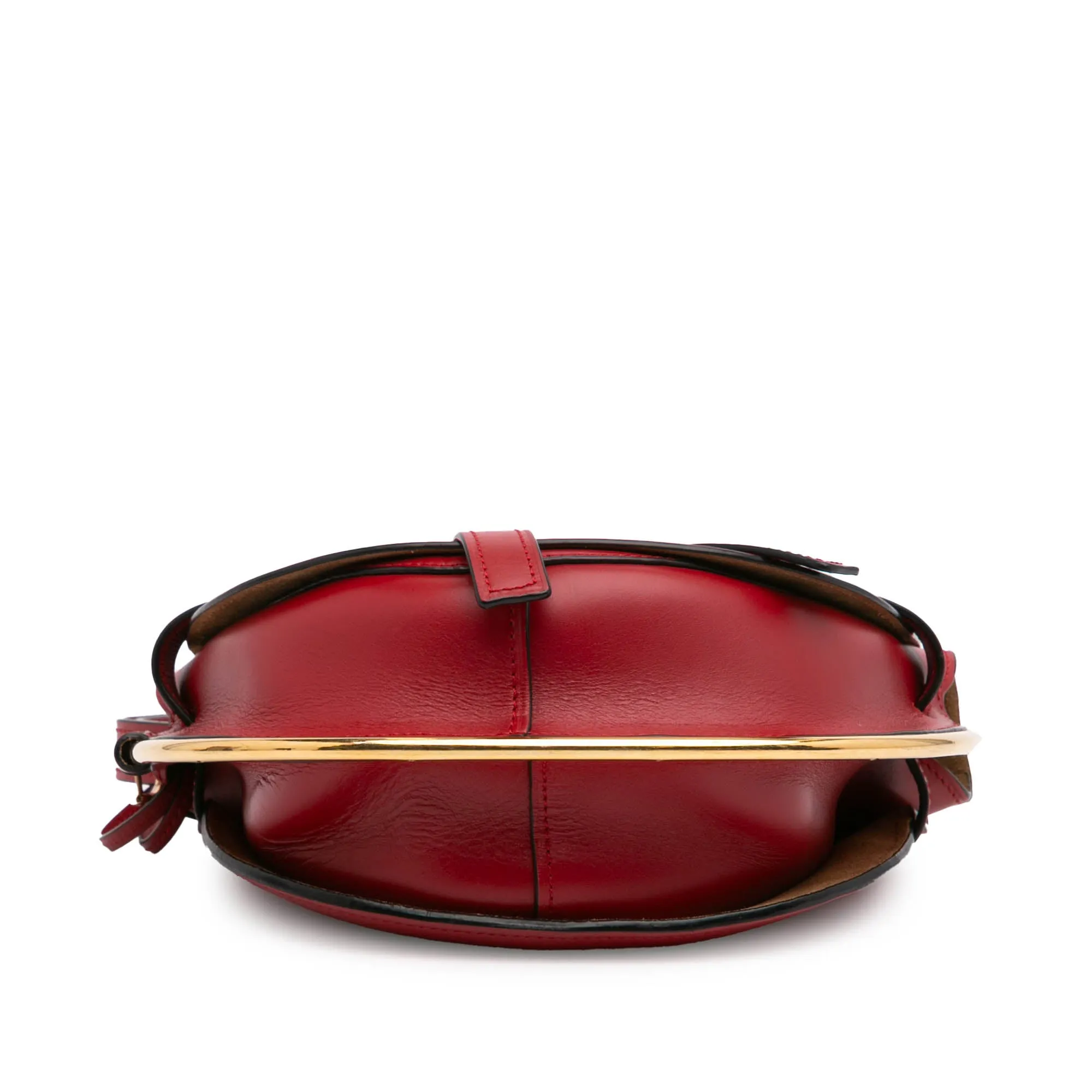 Small Leather Metal Gate Crossbody