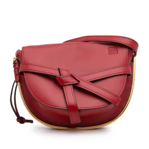 Small Leather Metal Gate Crossbody