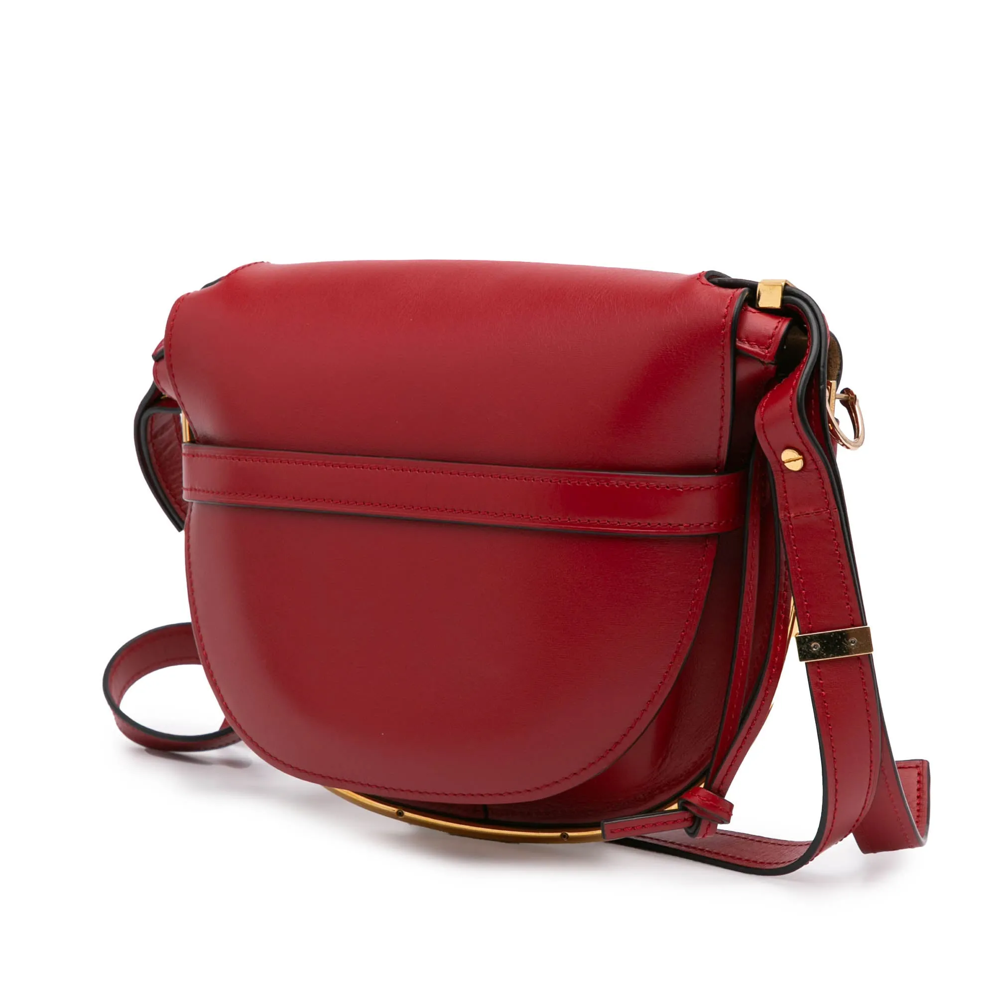 Small Leather Metal Gate Crossbody