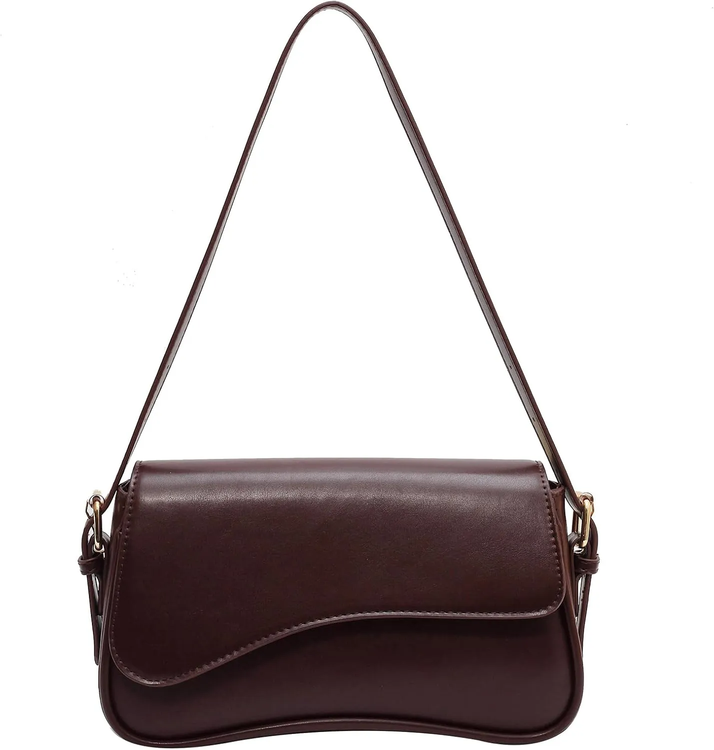 Small Shoulder Bag for Women Clutch Hobo Purse with Zipper Crossbody Purse Retro Vegan Leather Tote Handbag