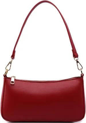 Small Shoulder Bag for Women Trendy Purse Retro Vegan Leather Hobo Purses Clutch Tote HandBags with Zipper Closure