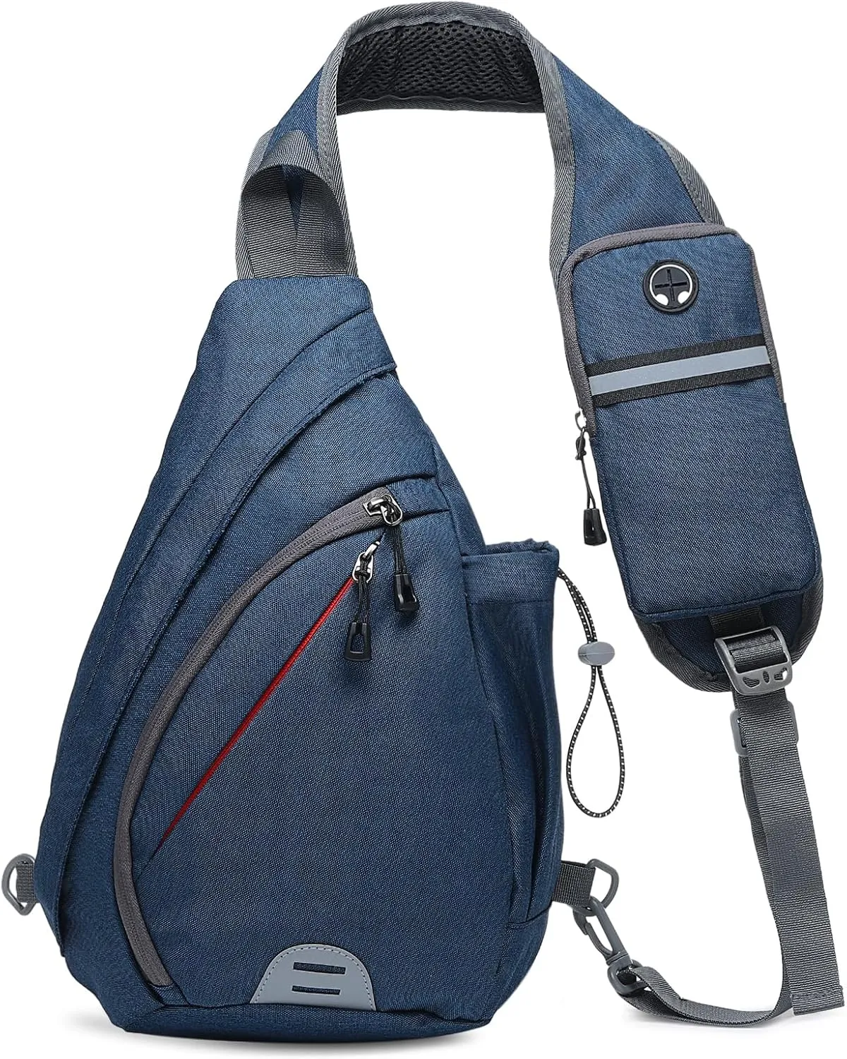 Small Sling Bag Crossbody Hiking Bag 9.36L Shoulder Bag with Headphone Jack, Man Women Crossbody Casual Backpack for Travel, Camping (Dark Blue)
