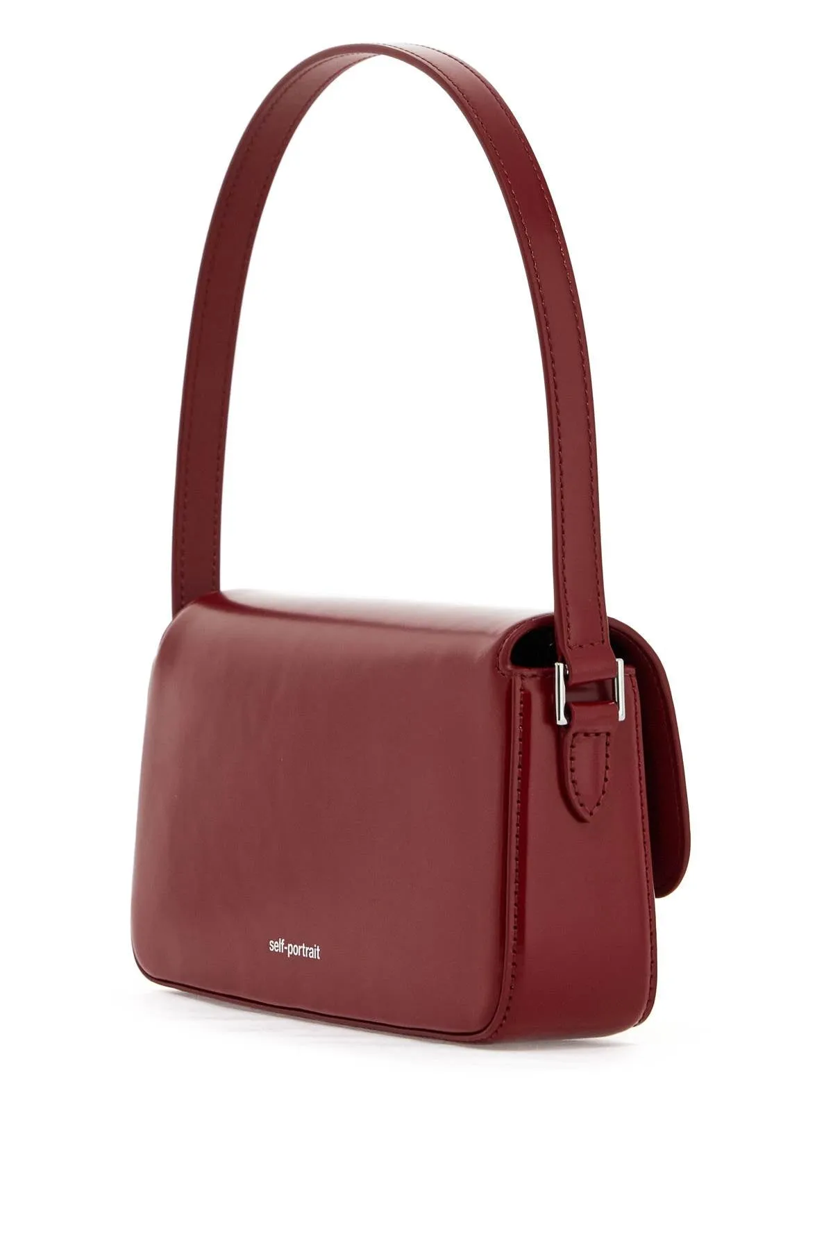 smooth leather baguette handbag
