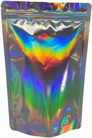 Sniffy 100PCS Resealable Smell Proof Stand Up and Flat Bags Aluminum Foil Pouch Bag 4 x 6 and 6 X 9 Inches Reclosable Mylar Ziplock Bag Food Storage Grip Seal Wrap (Rainbow, 6X9 Inch)