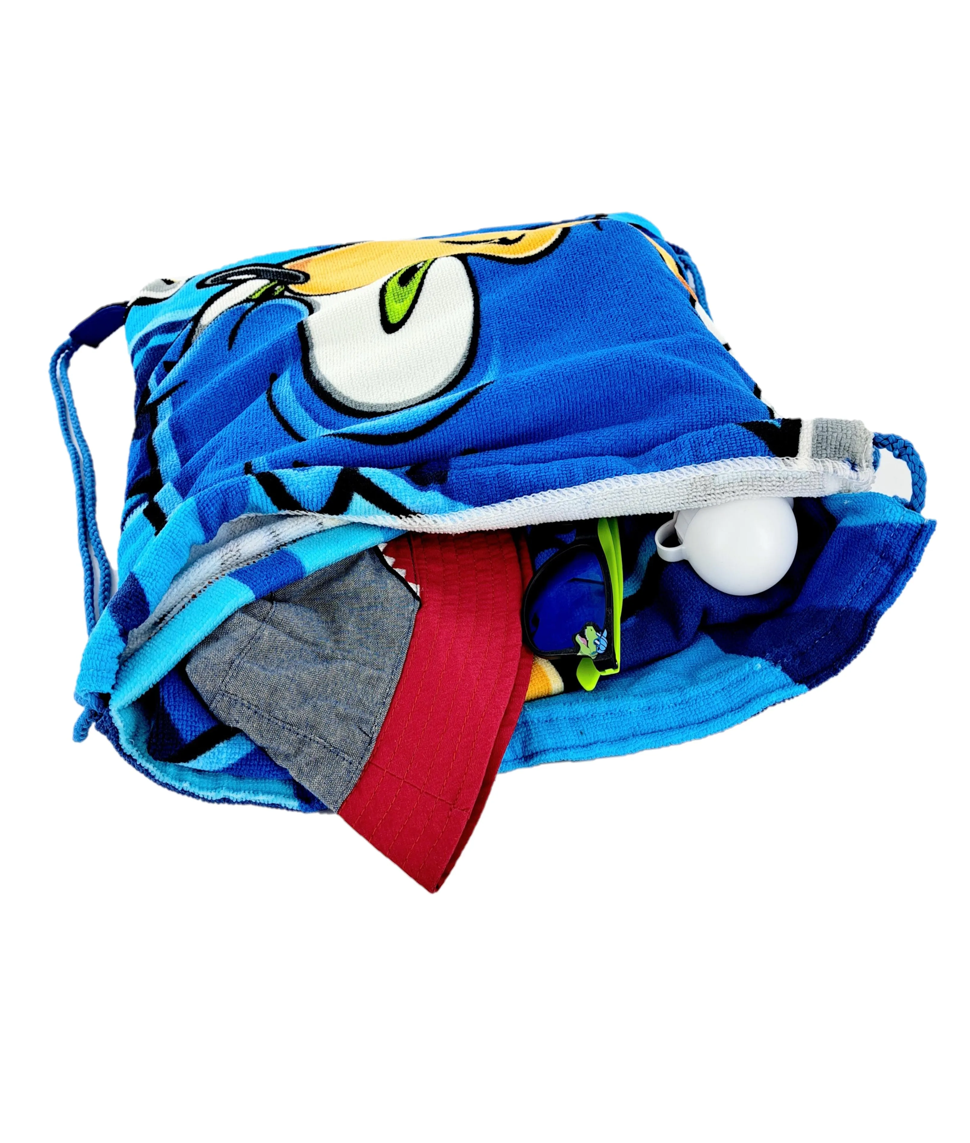 Sonic The Hedgehog Towel & Pull String Bag