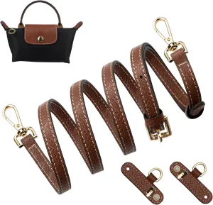 SOPROM Crossbody Strap Replacement for Longchamp Pouch with Handle Mini Bag Adjustable Conversion Kit for Long Champ(Width:11mm)