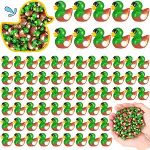 Sotiff 300 Pcs Mini Resin Mallard Ducks Bulk Tiny Miniature Duck Party Favors Micro Landscape DIY Decoration for Goodie Bags Stuffers Class Rewards Return Gifts