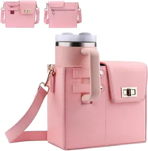 SoulGemini-Outdoor Portable Crossbody Water Cup Storage Bag-Cross Body Bag with Water Bottle Holder Adjustable Shoulder Strap