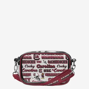 South Carolina Gamecocks Repeat Retro Print Clear Crossbody Bag