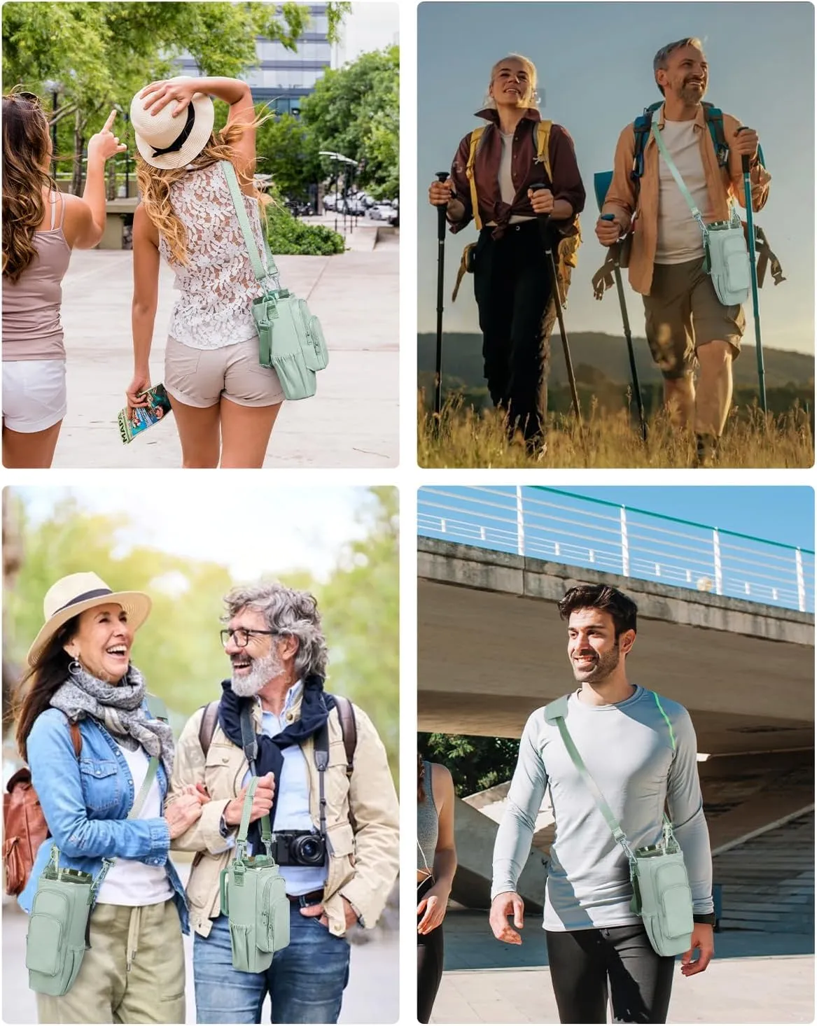 sportsnew Water Bottle Carrier Bag with Phone Pocket for Stanley Brumate era 30oz 40oz Accessories Insulated Water Bottle Holder Pouch with Strap Stanley Cup Sling Bag with Straw Cover for Crossbody