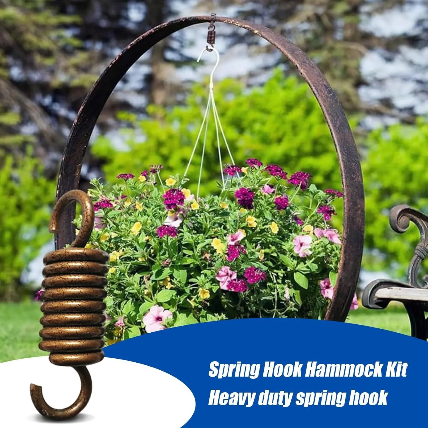 Spring Hardware - Suspension Swivel Hanger | Hook for Punching Bags Jumping Spring | Porch Swing Hanger | Strong Load-Bearing Steel Hook for Setup Ceiling Patio Chair Boxing Bag Hardware Gym