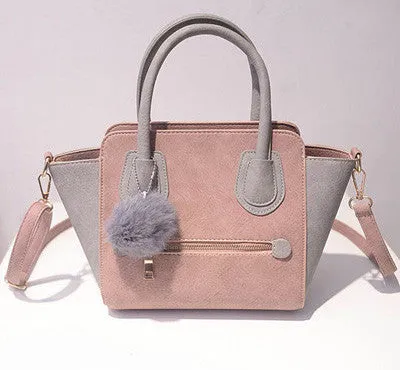 Spring Smiley PU Leather Tote Bag Women Trapeze Fashion Designer Handbags High Quality Ladies Bags Vintage Crossbody Bags