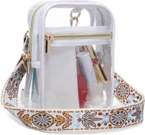 Stadium Approved Crossbody Purse for Women - Clear Stadium Bag for Sporting Events, Concerts