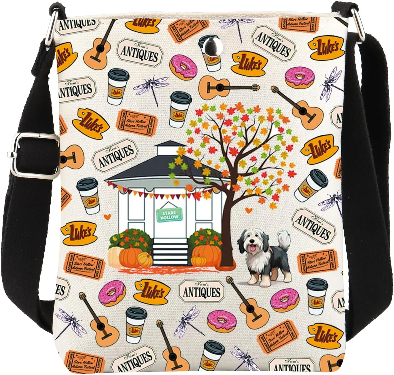 Stars Hollow Inspired Crossbody Bag Dragonfly Inn Fall Gazebo Gift Lorelei Rory Fans Lukes Diner Gift