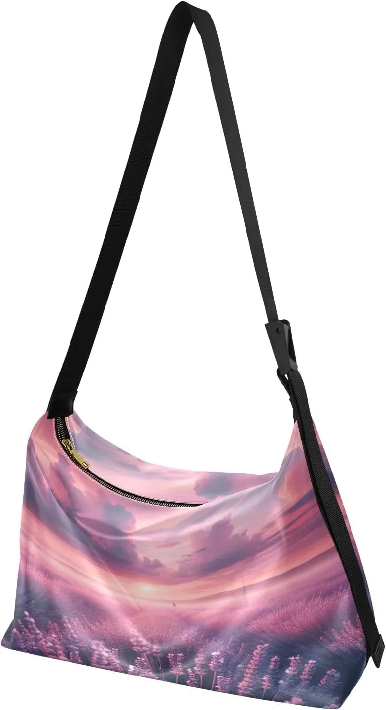 Stars in the Sky with Tree Shoulder Bag Leather, Leather Crossbody Shoulder Bag, Large Crossbody Bags Large Size