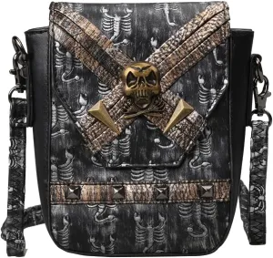 Steampunk Small Crossbody Bag Shoulder Purse Pouch Cellphone Wallet Gothic Satchel