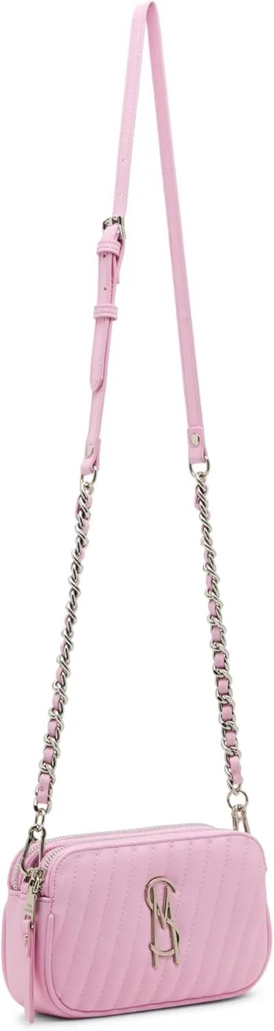 Steve Madden Daisy-h Diagonal Quilted Double Zip Crossbody