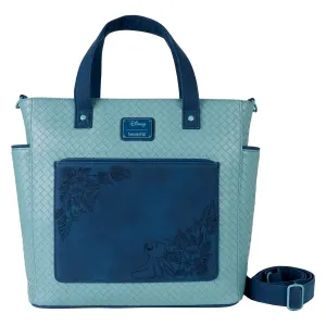 Stitch Embroidered Floral Disney Lilo and Stitch Loungefly Convertible Backpack & Tote Crossbody Bag
