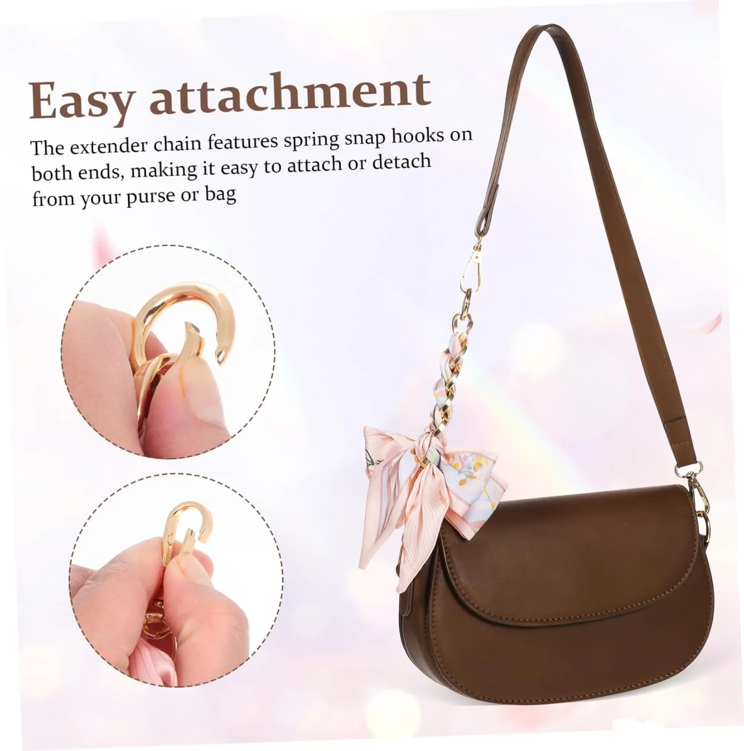 STOBOK Bag Chain Strap Chain Handbag Extension Chain Bag Accessories for Women Purse Strap Extenders Purse