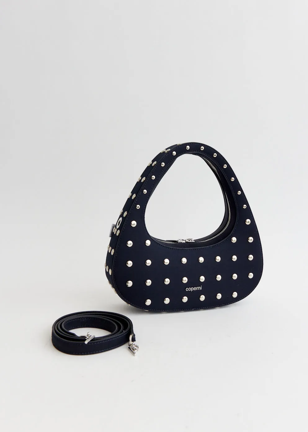 Studded Crossbody Baguette Swipe Bag