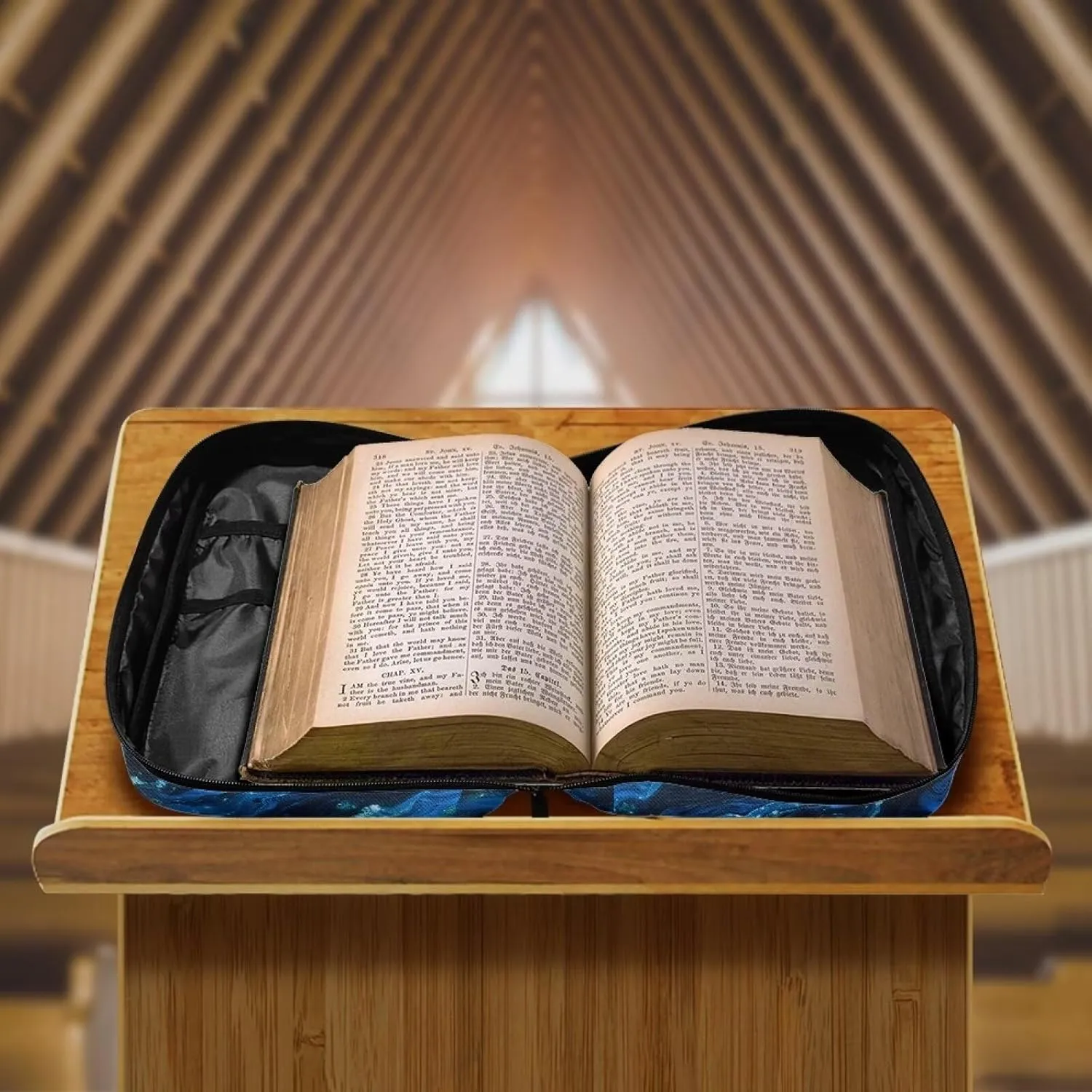 Stylish Bible Cover for Women Men Cute Bible Cover Case with Handles,Bible Tote Bag for Teen Boys & Girls