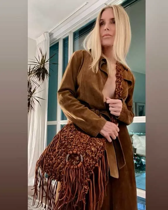 Suede Fringe Crossbody