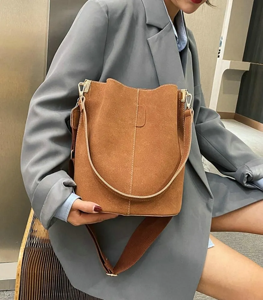 Suede Tote Bag for Women Crossbody Bag Top Handle Bag Shoulder Bag Ladies Tote Bags with Shoulder Strap Travel Work