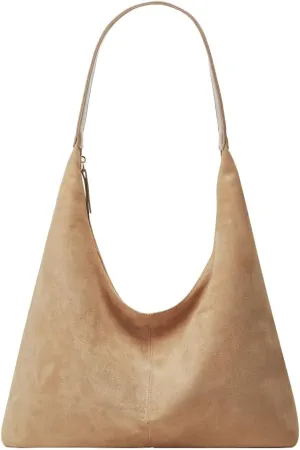 Suede Tote Bag for Women - Large Slouchy Shoulder Bag for Travel