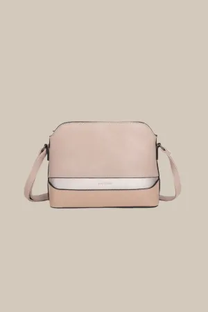 Suedette Crossbody Bag in Taupe