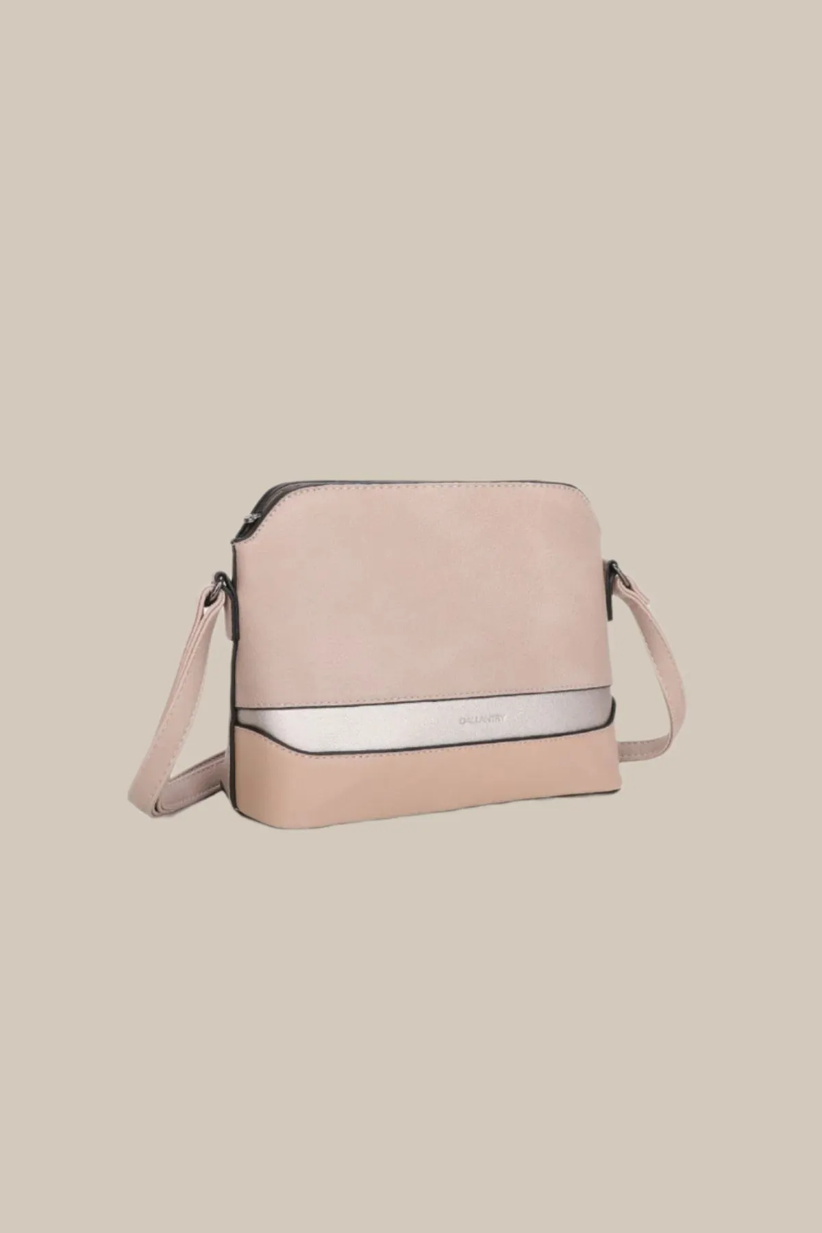 Suedette Crossbody Bag in Taupe