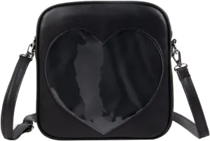 SUKUTU Ita Bag Women's Clear Heart Crossbody Bag Lightweight Kawaii JK Uniform Display Bag