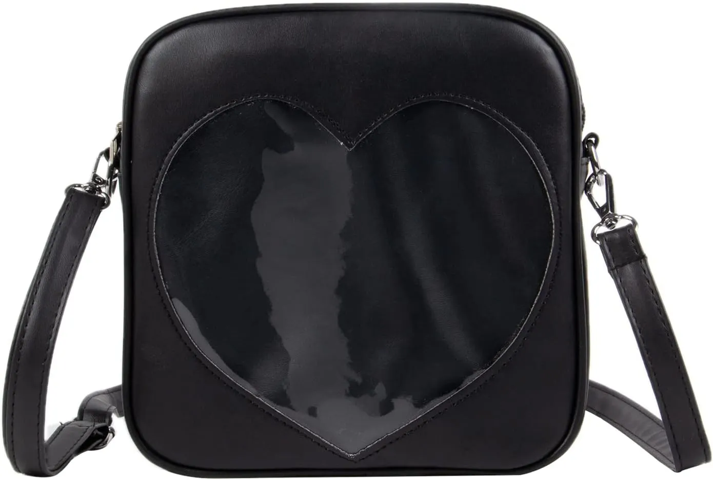 SUKUTU Ita Bag Women's Clear Heart Crossbody Bag Lightweight Kawaii JK Uniform Display Bag