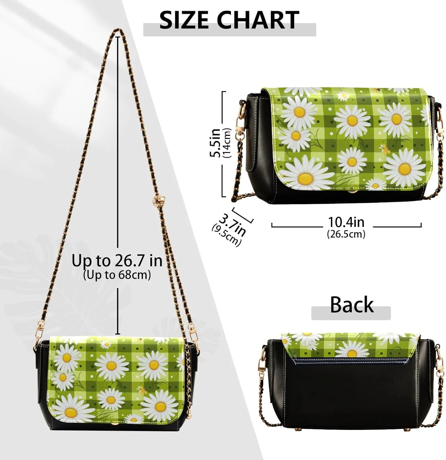 Sunflower on a Yellow Crossbody Bag with Pocket, Crossbody Leather Shoulder Bag, Crossbody Bags Leather for Women
