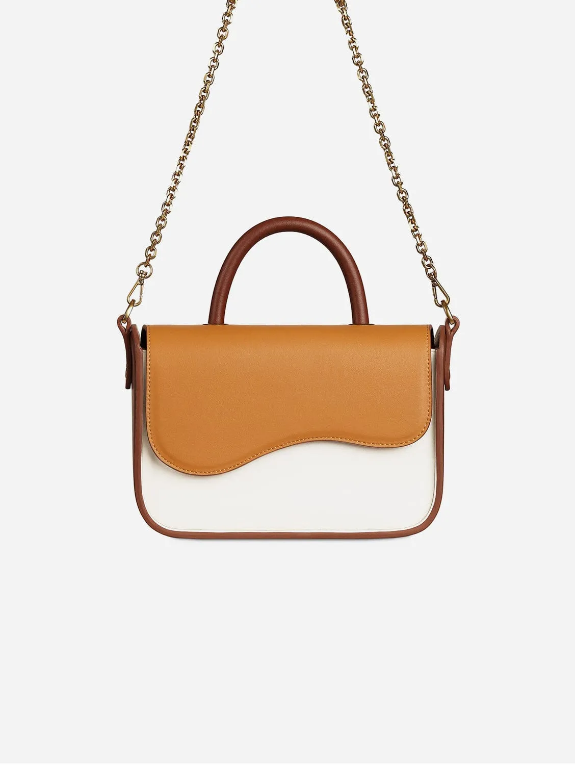 Sunrise Cactus Leather Vegan Crossbody Bag | Chestnut Honey
