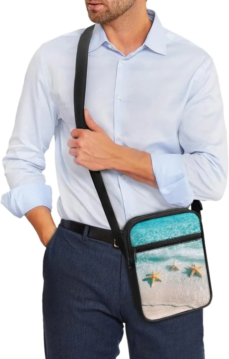 Suobstales Crossbody Bag for Women Men, Small Sling Pack Handbag for Work Business, Lightweight Messenger Shoulder Travel Bag