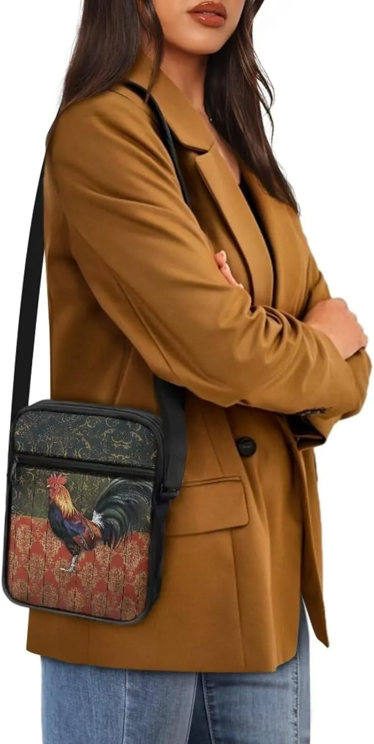 Suobstales Crossbody Bag for Women Men, Small Sling Pack Handbag for Work Business, Lightweight Messenger Shoulder Travel Bag