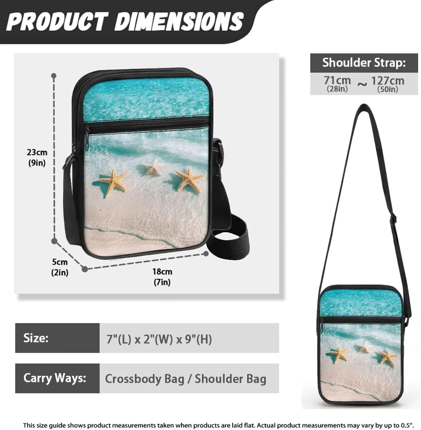 Suobstales Crossbody Bag for Women Men, Small Sling Pack Handbag for Work Business, Lightweight Messenger Shoulder Travel Bag