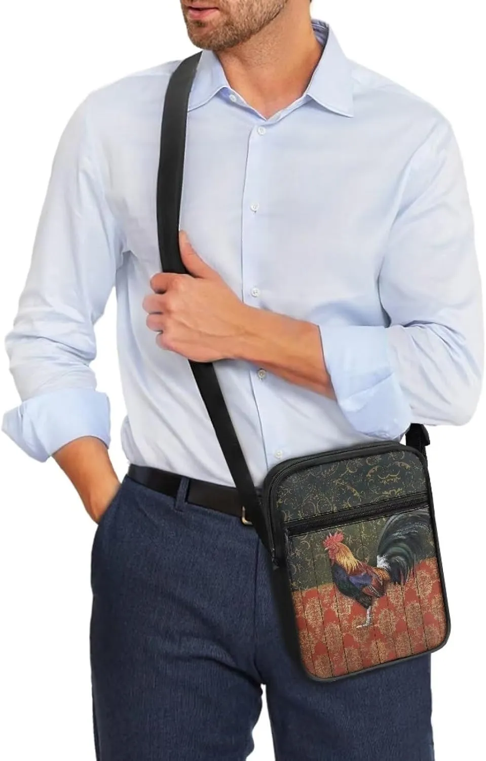 Suobstales Crossbody Bag for Women Men, Small Sling Pack Handbag for Work Business, Lightweight Messenger Shoulder Travel Bag