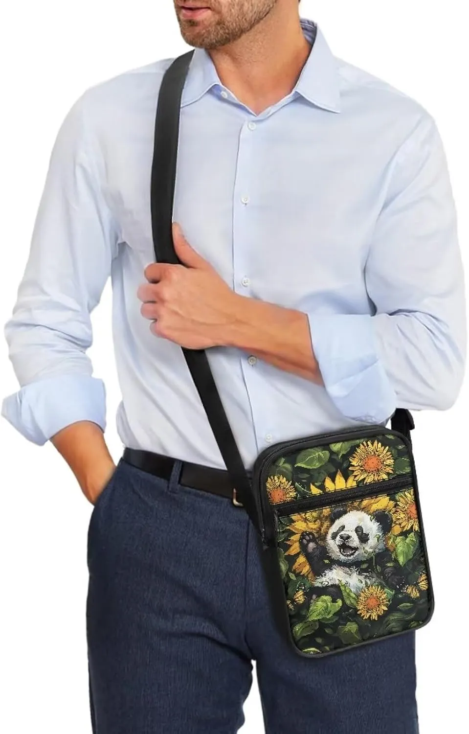 Suobstales Crossbody Bag Sling Purse for Women Men Mini Shoulder Bag Messenger Bag Fanny Back Pack Travel Passport Wallet Bag