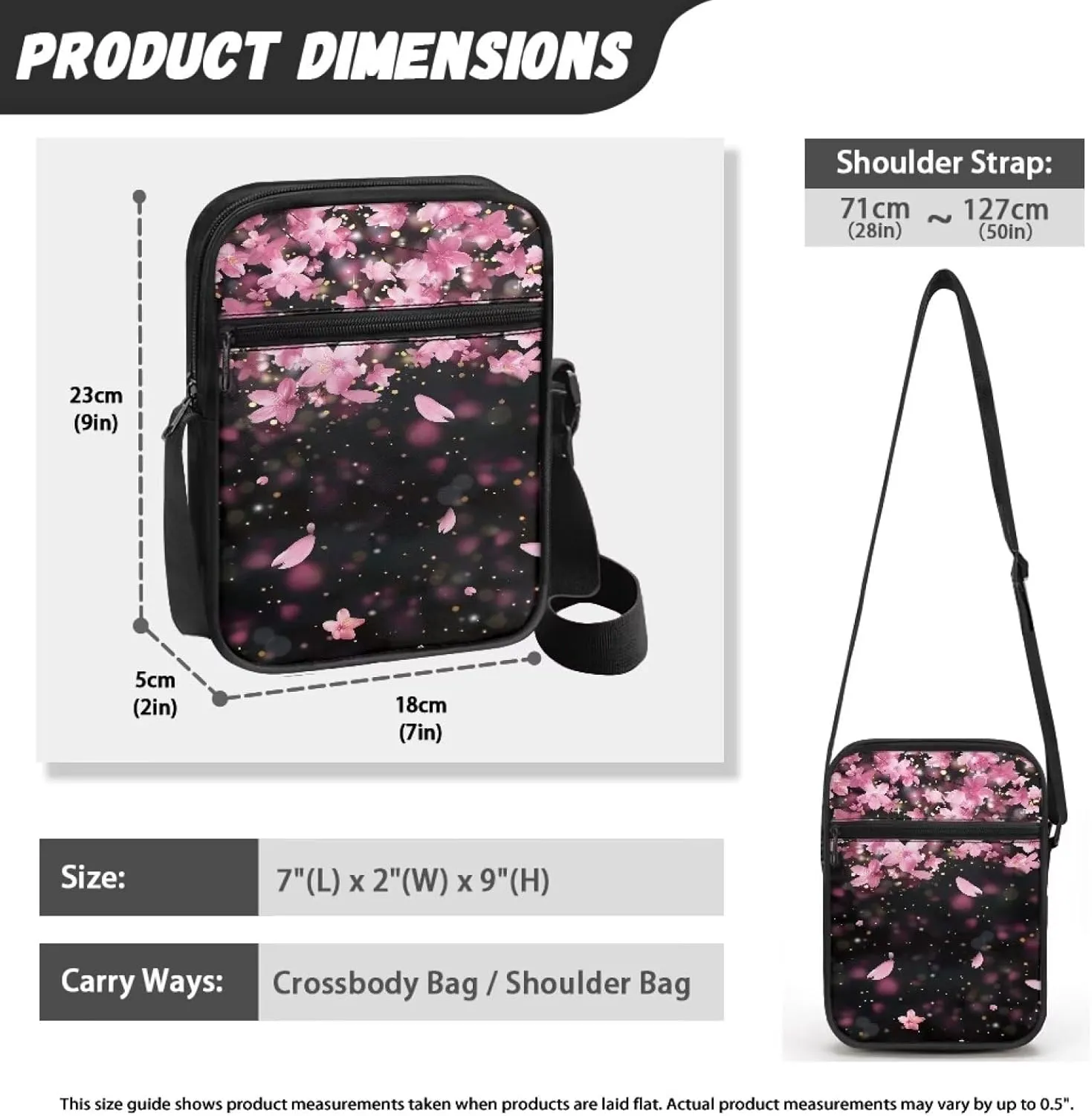 Suobstales Crossbody Bags for Women Shoulder Bag Cell Phone Pouch with Adjustable Strap, Small Messenger Bag Casual Purse