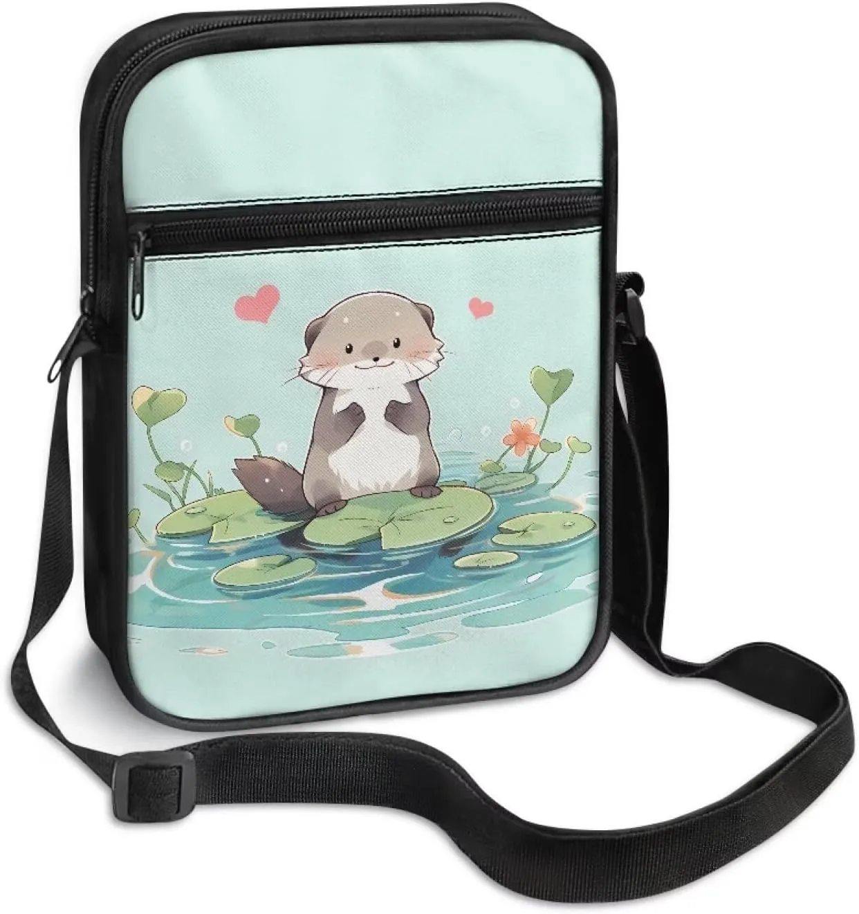 Suobstales Small Crossbody Bag for Women Men, Mini Messenger Bag Shoulder Bag Sling Bag with Zipper Pocket for Phone Passport