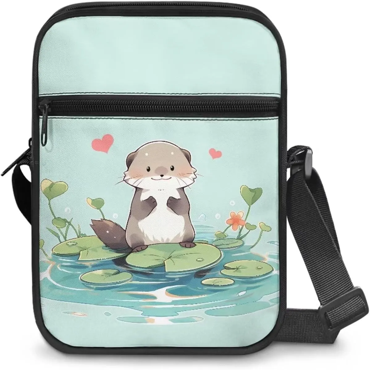 Suobstales Small Crossbody Bag for Women Men, Mini Messenger Bag Shoulder Bag Sling Bag with Zipper Pocket for Phone Passport