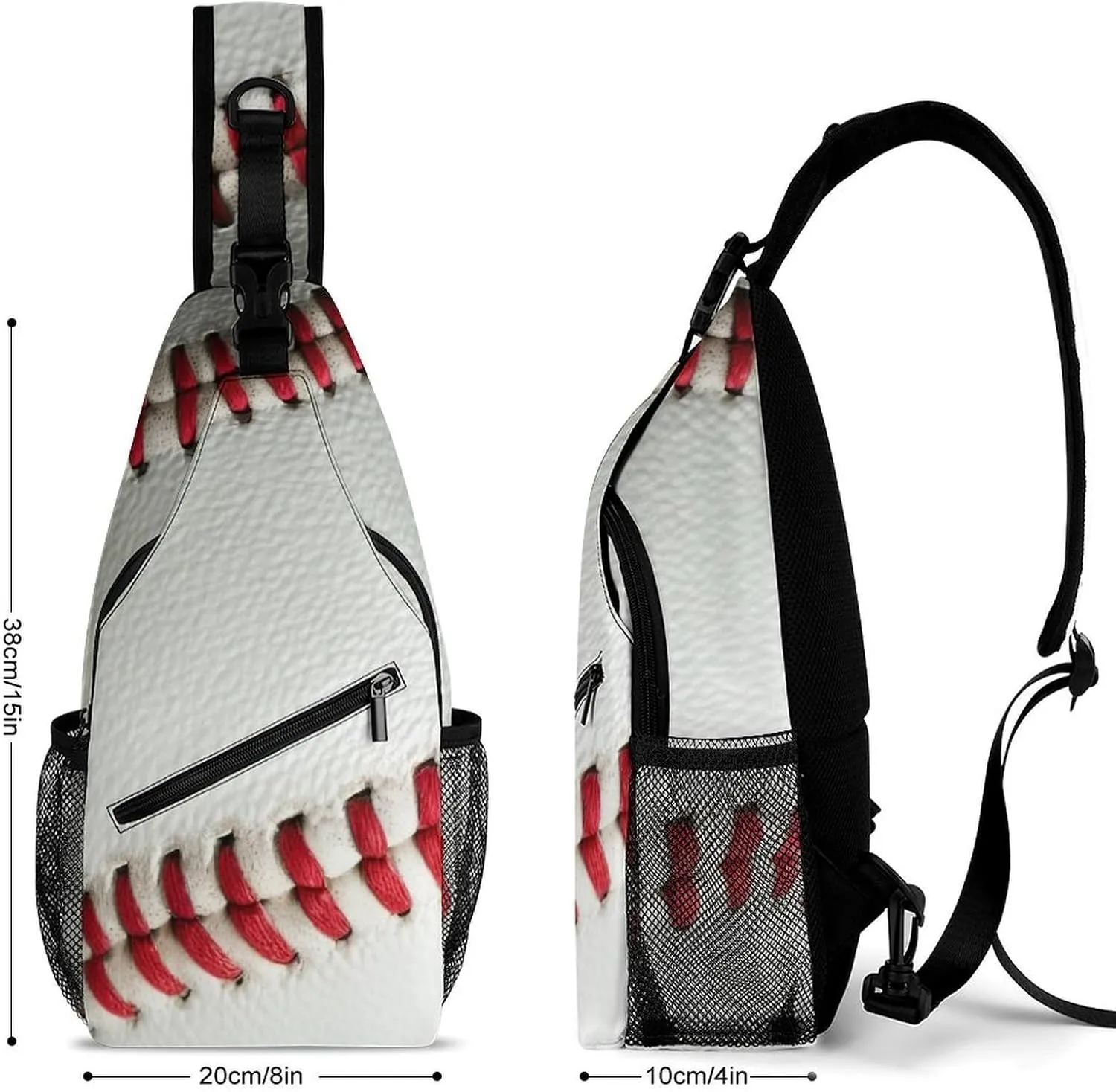 Supdreamc Sling Backpack for Women Men Anti-Theft Multipurpose Gym Crossbody Sack Satchel Outdoor Hiking Bag Tote Bags, Baseball Crossbody Chest Rucksack