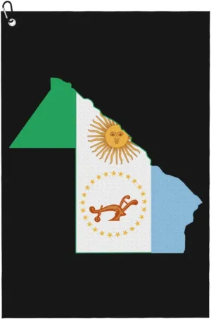 SVG Flag Map of Chaco Golf Towel 16 x 24 Inch Golf Towels for Golf Bags with Carabiner Clip Waffle Polyester Golf Towel for Men Women