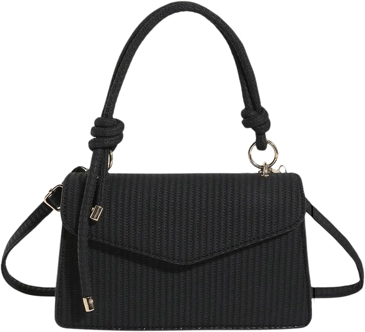 SweatyRocks Women's Tote Handbag Small Textured Knot Strap Crossbody Purse
