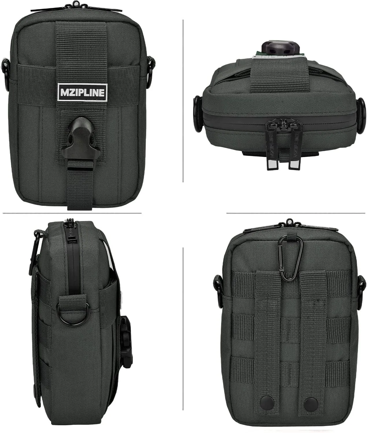 Tactical Package-Smell Proof-Bag Crossbody Sling Shoulder Bags with Carbon Lining for Man (Black S)