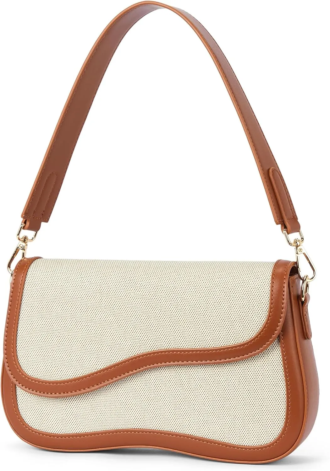 Telena Shoulder Bag for Women Vegan Leather Women's Shoulder Purses Handbags with 2 Removable Strap Crossbody Bag Purses